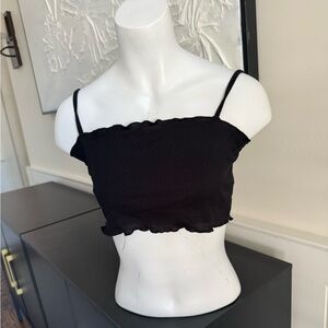 Black crop top‎